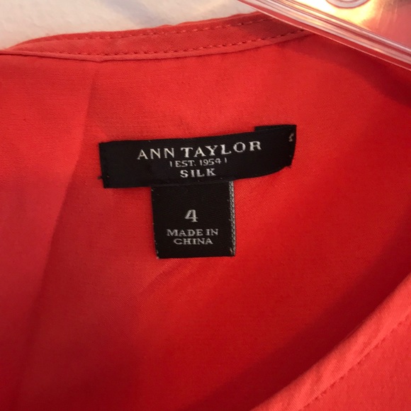 Ann Taylor Silk Orange Blouse - Picture 3 of 6